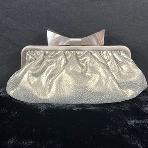 Sondra Roberts Beautiful Silver Textured Clutch